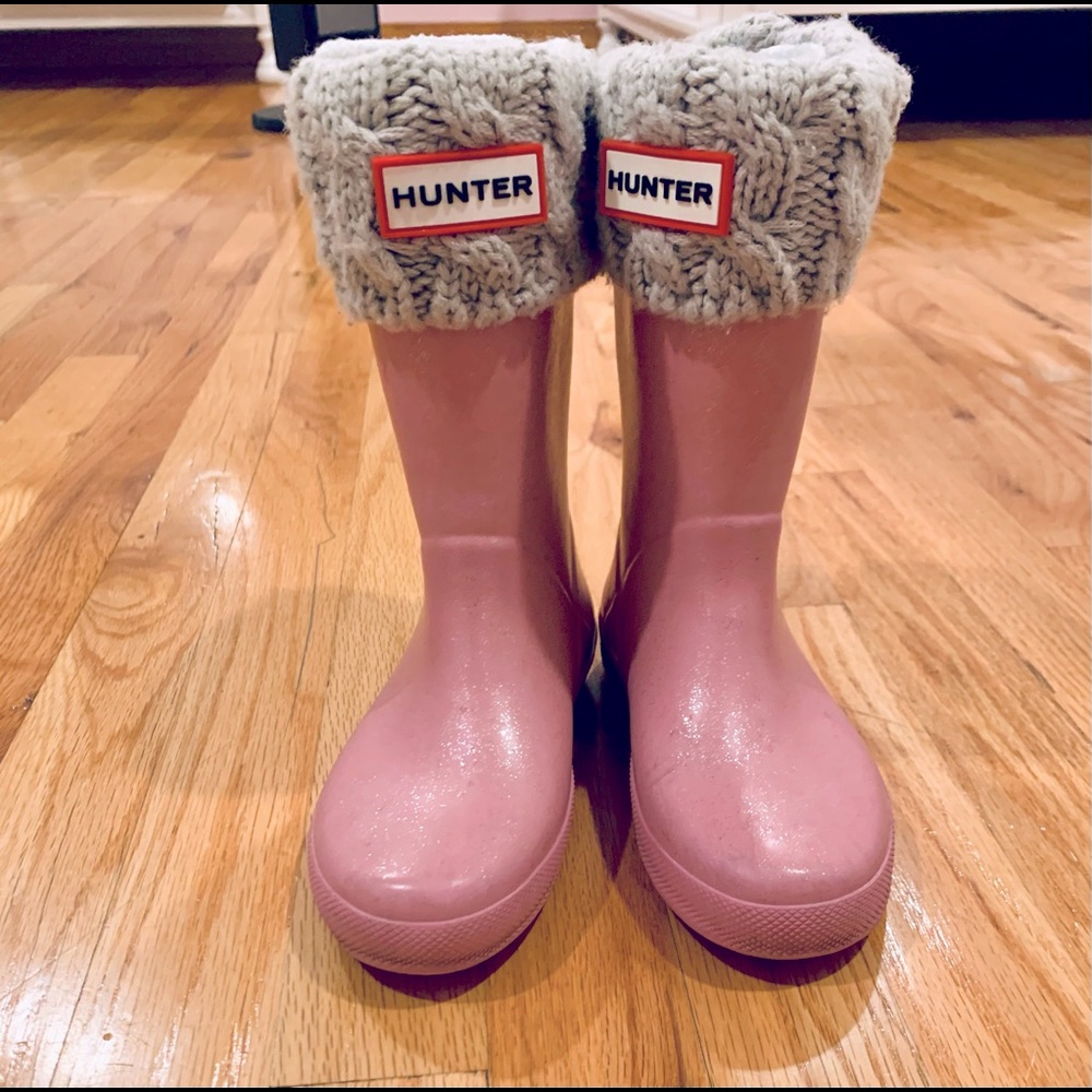 Girls used Rain boots hunter